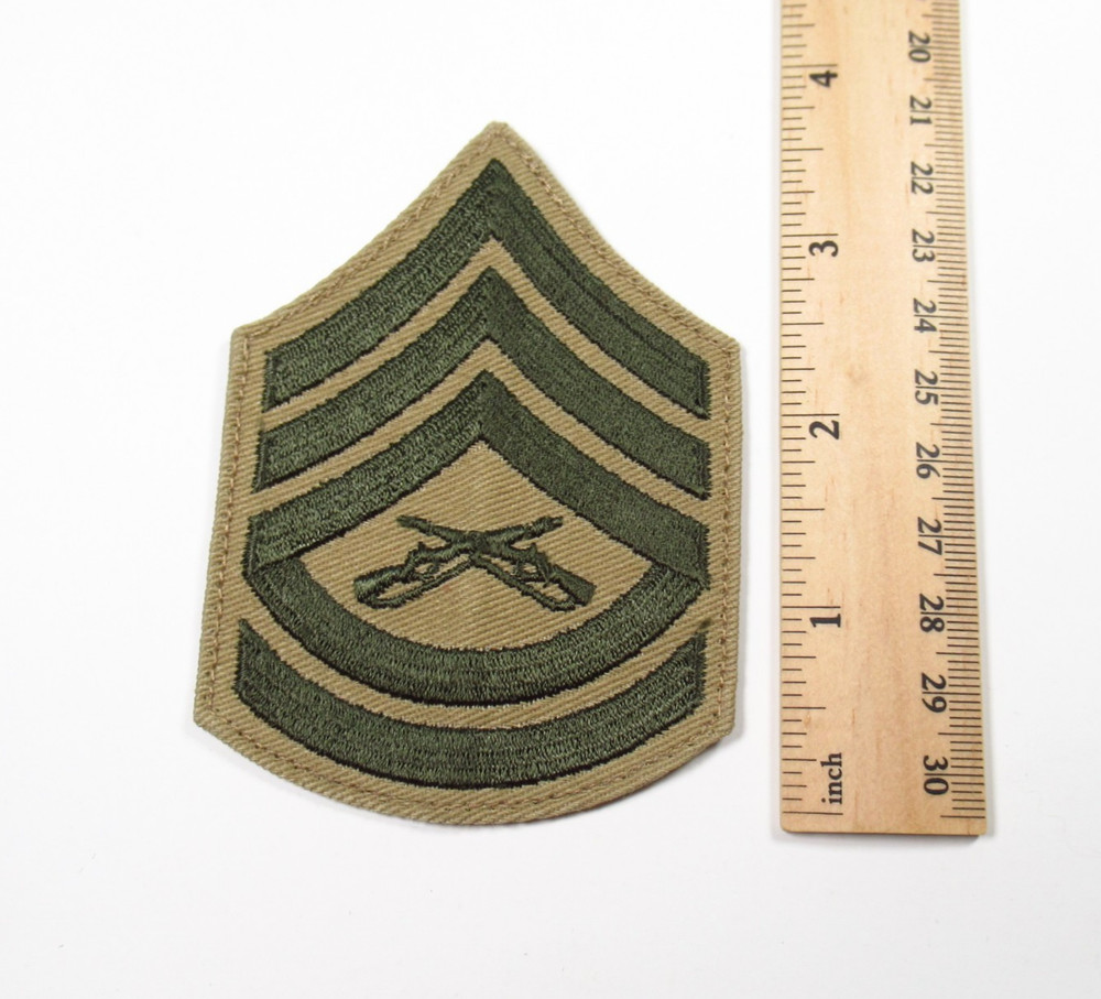 US Marine Corps Master Sergeant Vintage Rank Patch Subdued Embroidered