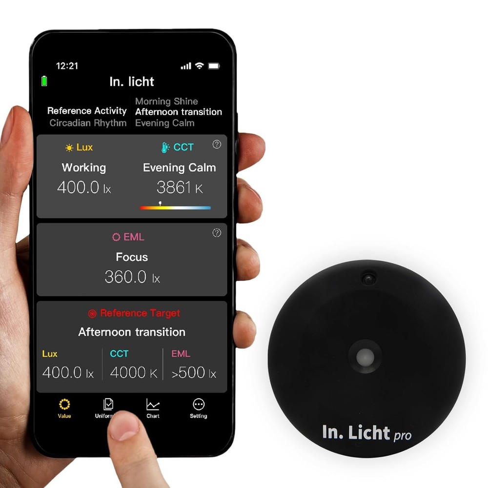Lux Meter Light Sensor CCT Lumens Measurement Tool
