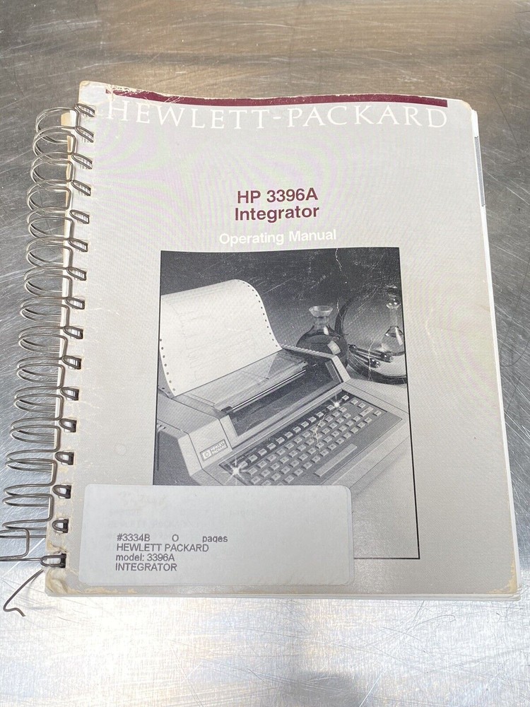 Hewlett Packard HP 3396A Integrator -Users Guide / Instruction Manual