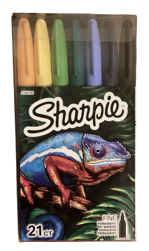 Sharpie Permanent Markers, Fine Point, Assorted, 21 Count