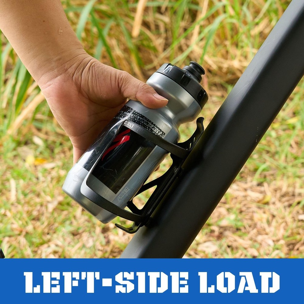 Corki Cycles Left Side Load Water Bottle Cage, Entry Left-2Pack, Black
