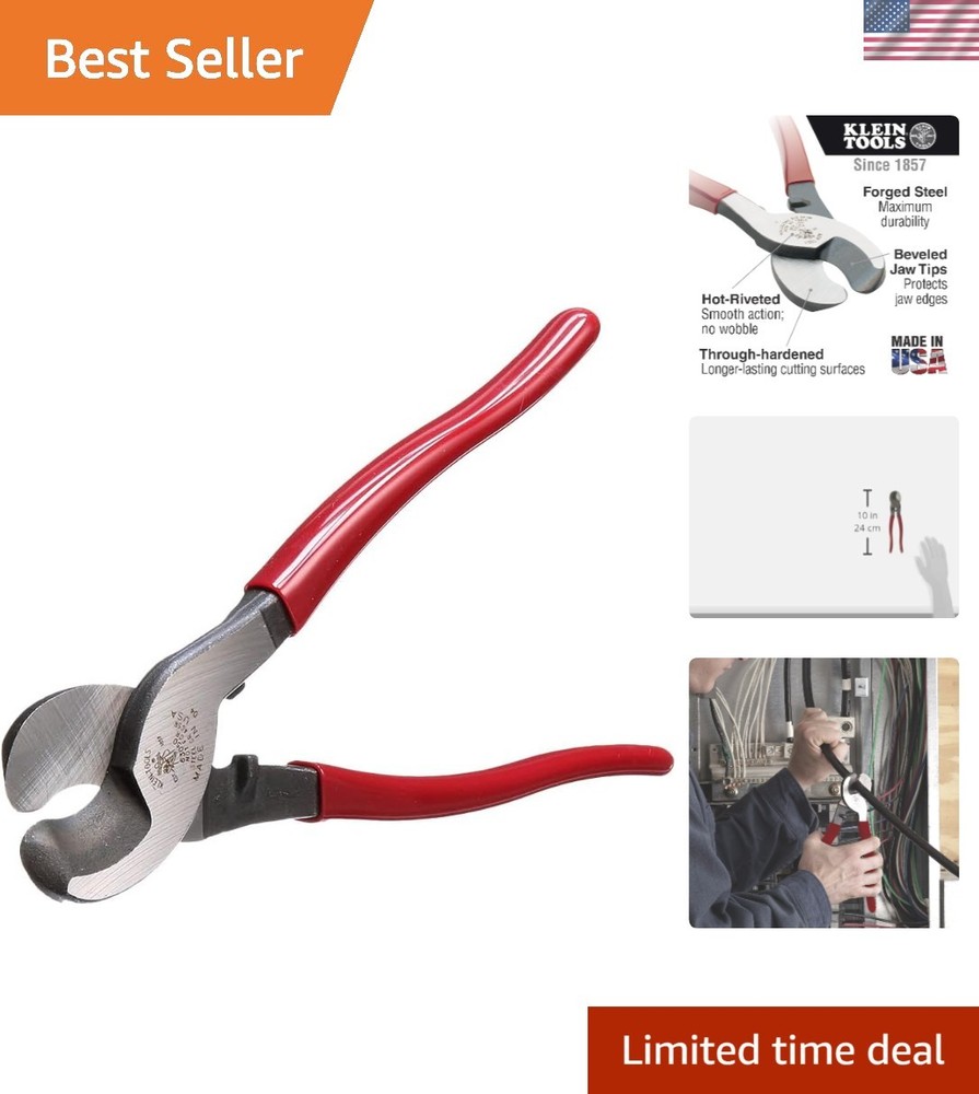 Compact Professional Cable Cutter with Ergonomic Handle - Cuts 4/0 Aluminum