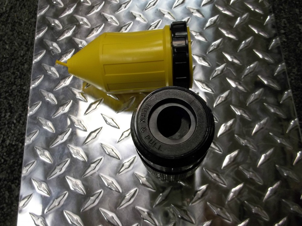 50 amp Locking Connector cord end & boot Marinco hubbel rv marine twist lock end