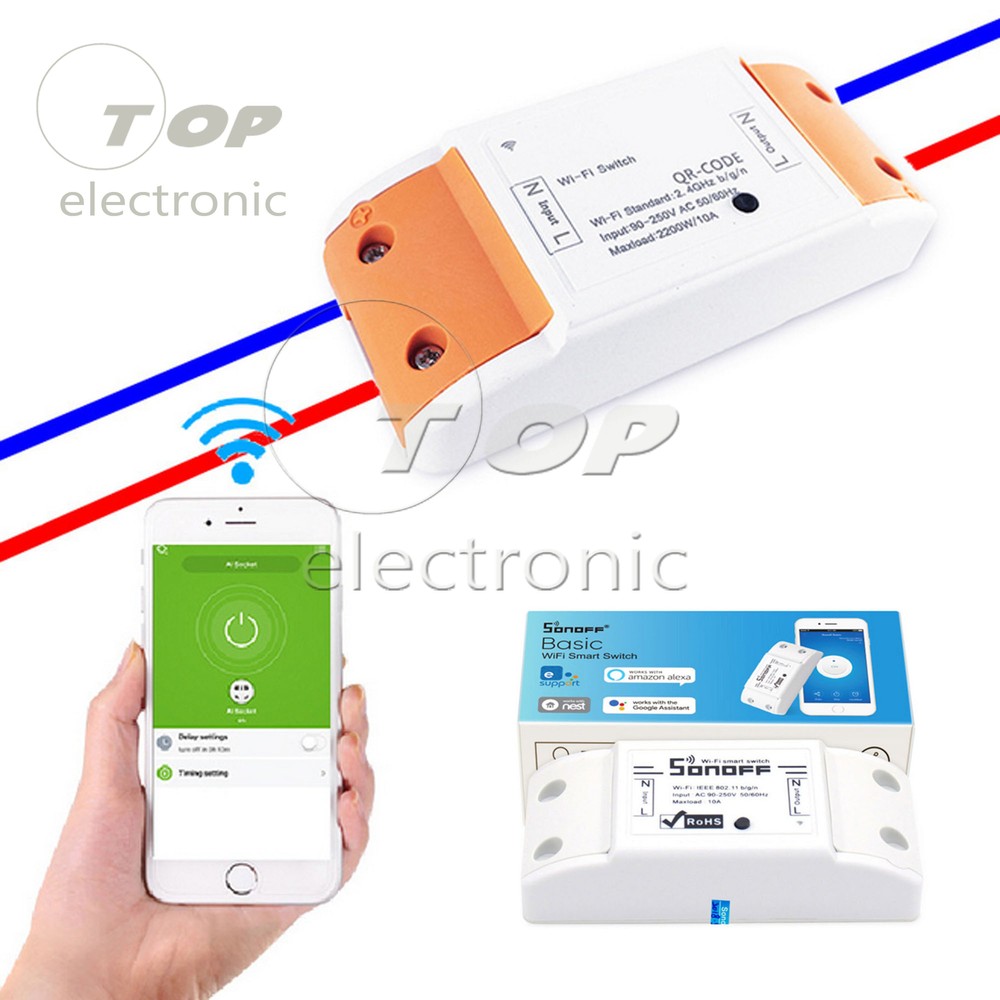 Sonoff ITEAD WiFi Wireless Smart Switch Module ABS Shell Socket for DIY Home