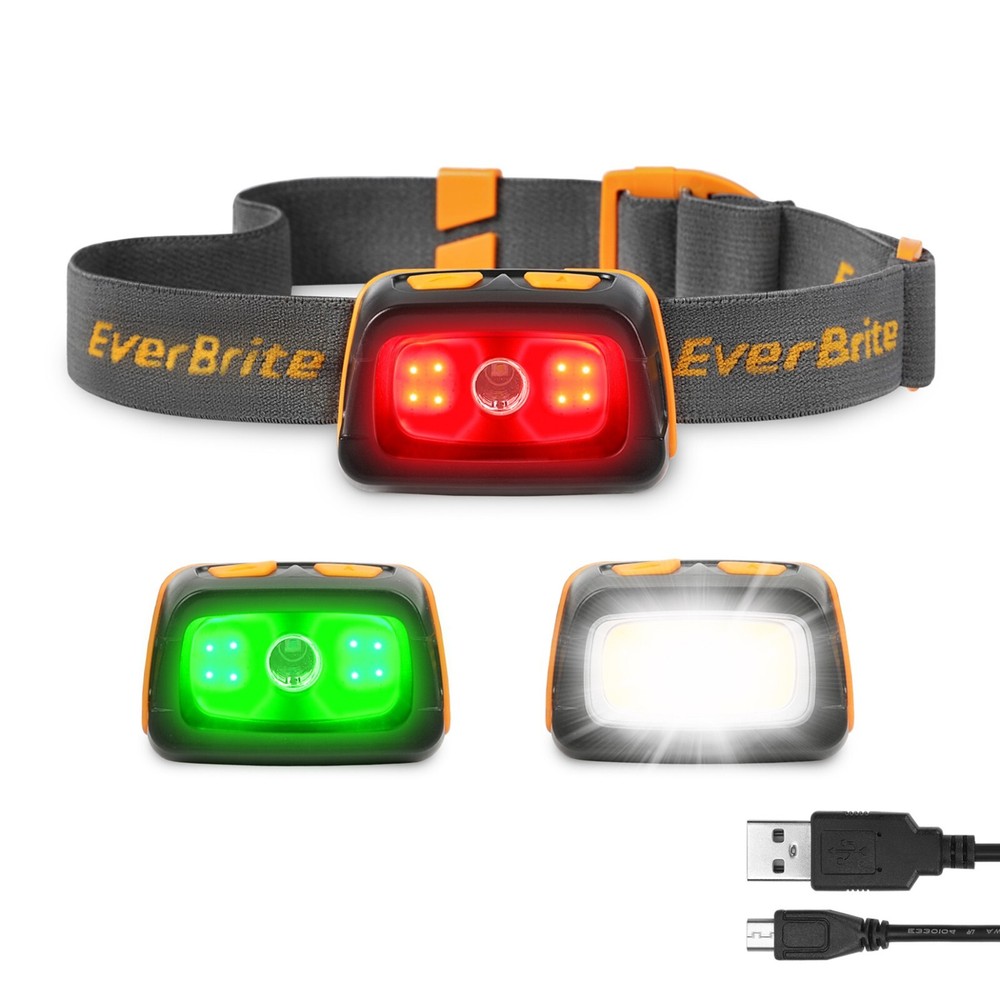 EverBrite Rechargeable Headlamp Multi-color 7Lighting Modes w/Memory Function