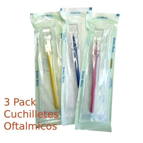 Pack de 3 Cuchilletes para Cataratas -  Oftalmologia