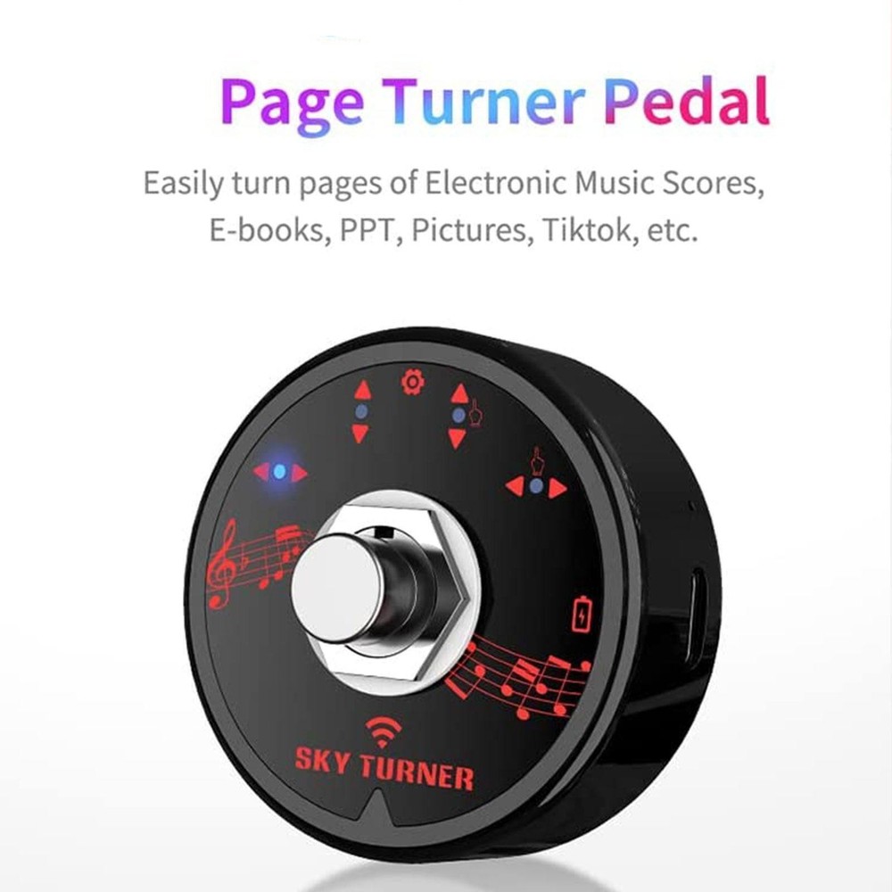 15M Transmission Range Built-in Bluetooth Modes Reading Page Turning Pedal