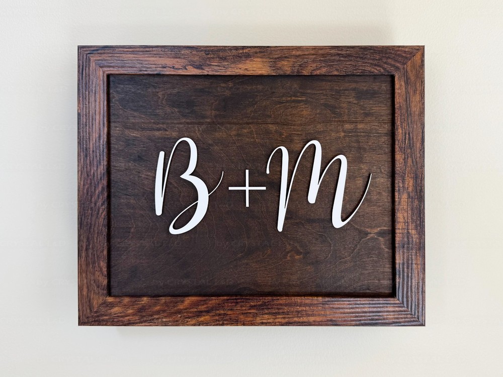 Hidden Gun Storage Wall Art – Personalized Concealment Case with 3D Initials