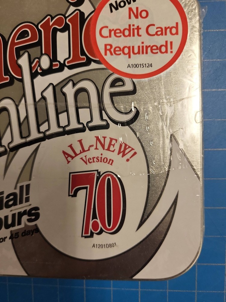 America Online AOL Version 7.0 Software Vintage Internet Access 1000 Hours