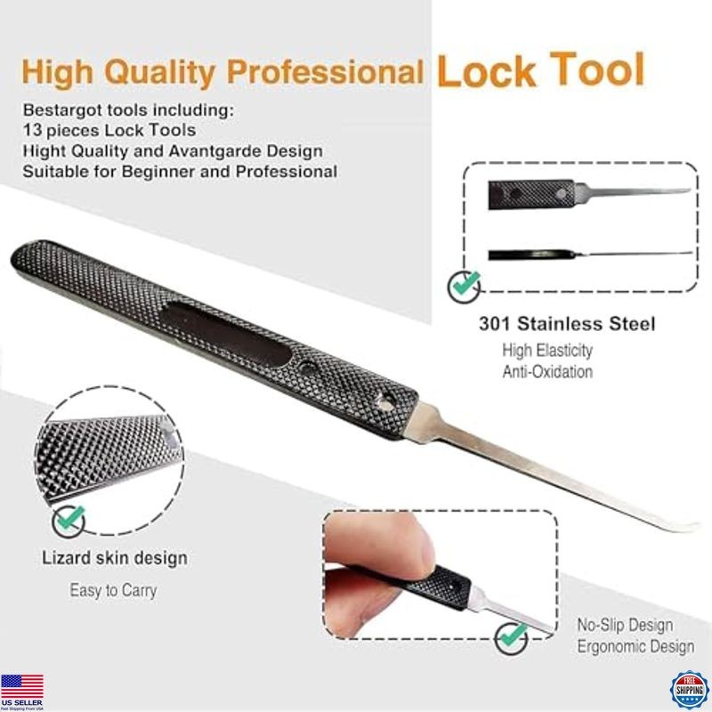 Waterproof Combination Picking Solid Brass Pick Kit Storage Lock Set Home