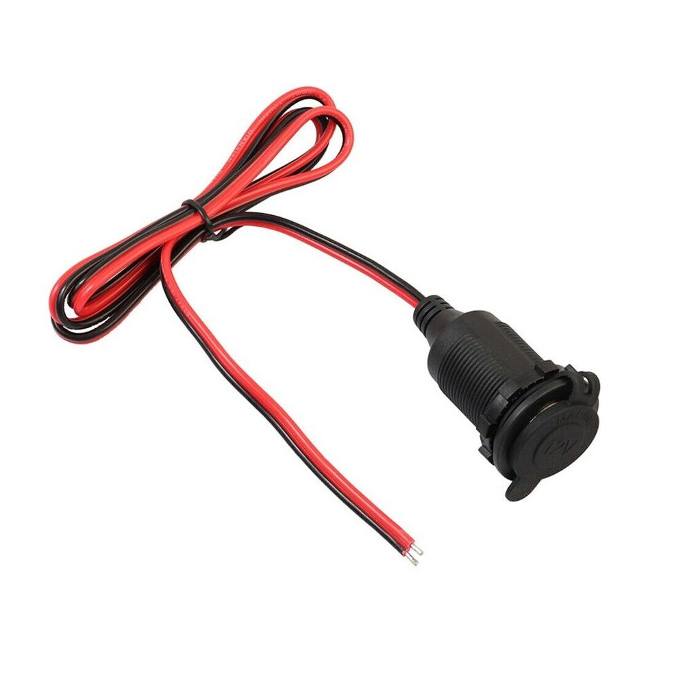 2PCS Car 12v Cigarette lighter Charger Cable Female Socket Plug Connector