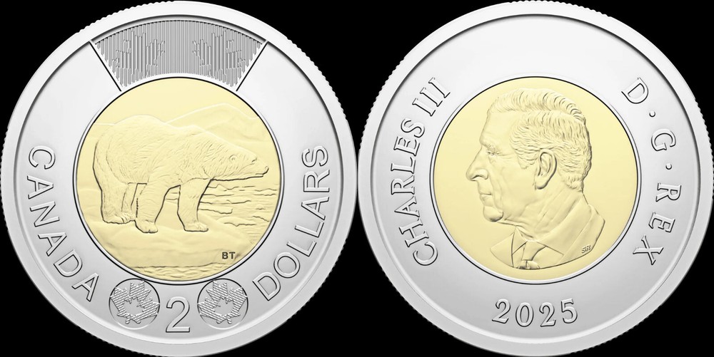 Brilliant Uncirculated 2025 Canada 2 Dollars From Mint's Roll