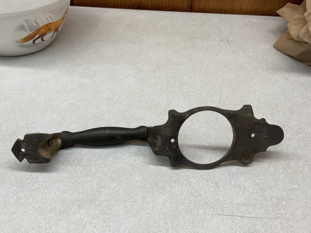 Brutalist MCM Heavy Brass Front Door Knob Handle Pull Mid Century Modern