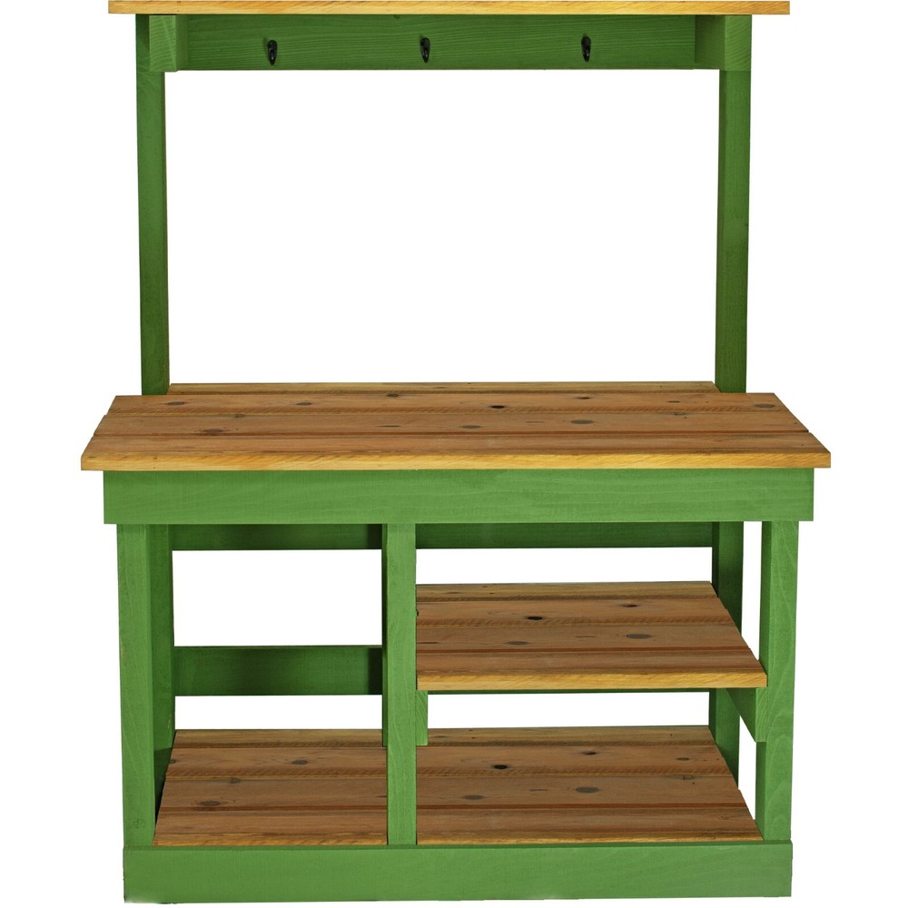 Rustic Gardening Workbench Outdoor Potting Table Buffet Island, Green