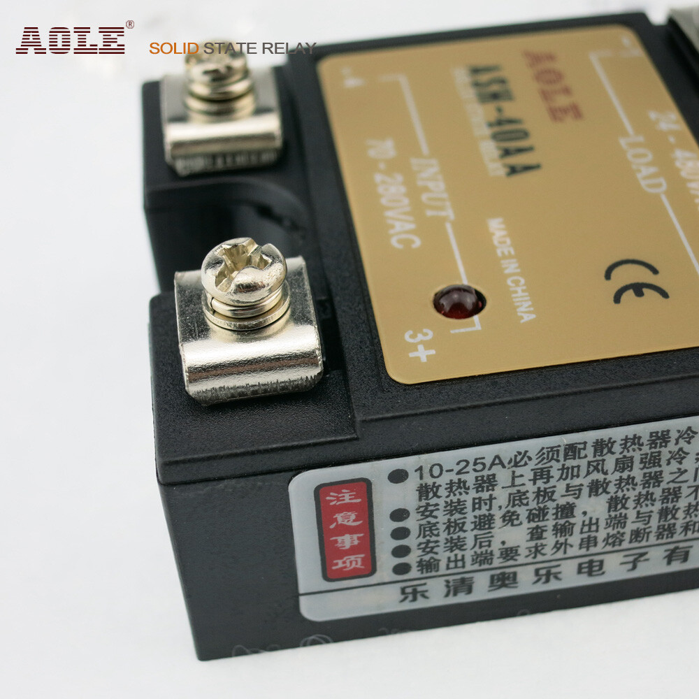 AC-AC 40ASSR Single-phase AC solid state relay ASH-40AA 24-480VAC
