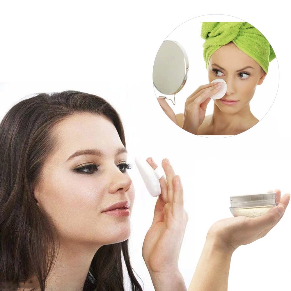 Powder Puff Loose Powder Containers Reusable Empty Makeup Powder Container With