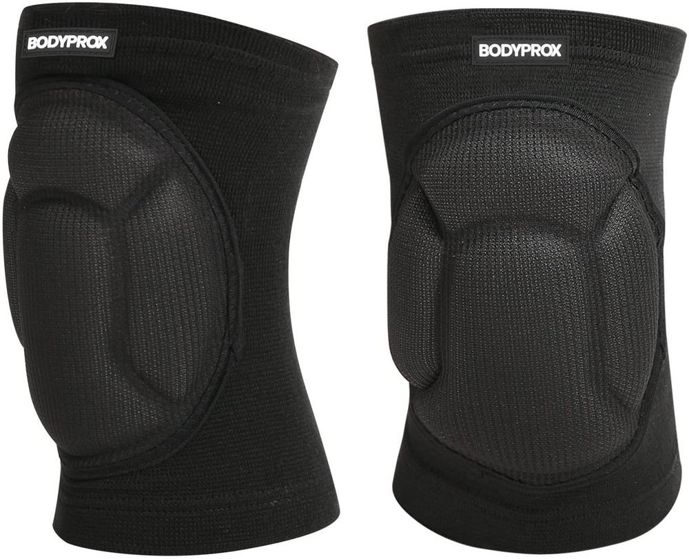 Bodyprox Protective Knee Pads, Thick Sponge, Collision Small/Medium, Black