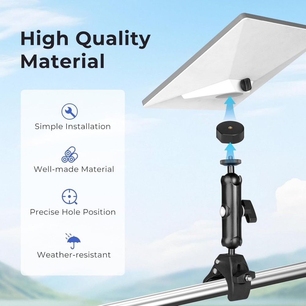 Clamp Mount Kit for Starlink Mini 2024 Old Version 360° Rotatable Bracket