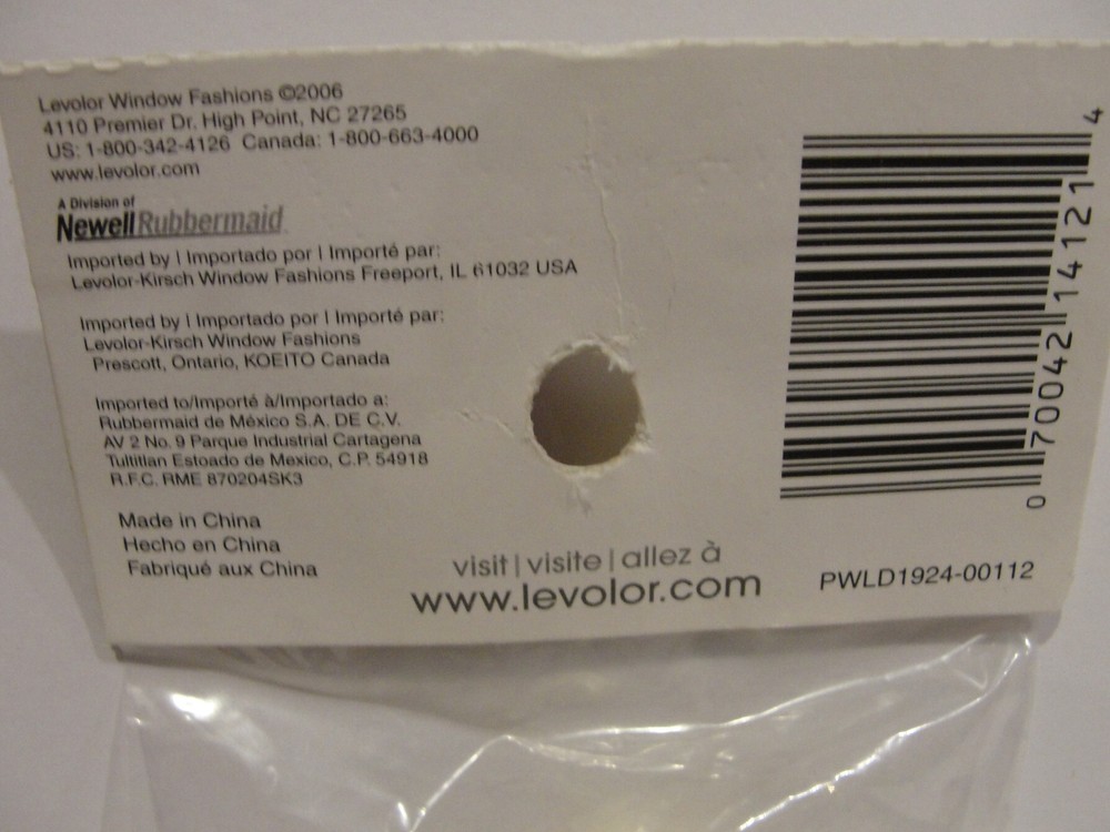 Levolor-Kirsch 7/16" Cafe Rod Brackets Pair 14121