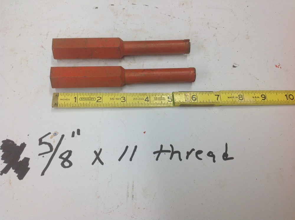 (2) Orange 5/8" x 6" x 11 Thread Concrete Masonry Core Drill Bit NOS