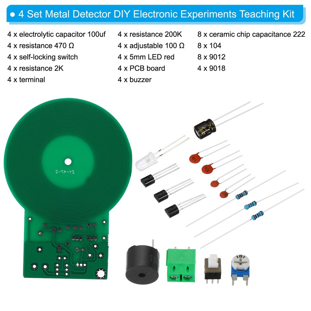Soldering Practice Board, 4 Set Electronics Prototype PCB Board DIY Welding 3-5V