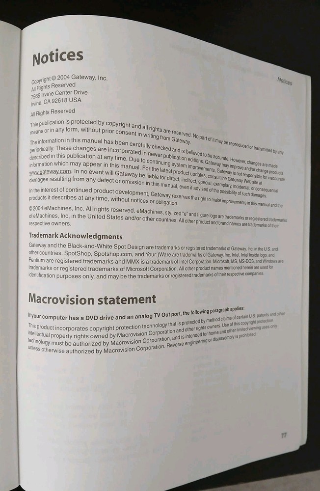 emachines Desktop PC User's Guide 2004