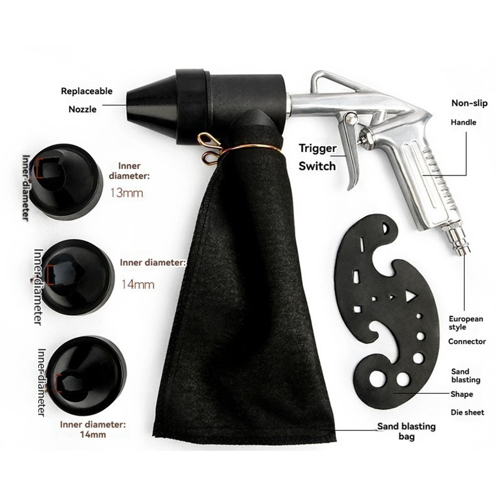 Pneumatic Sandblasting Tool Kit Sand Blasting Machine Set Versatile4971