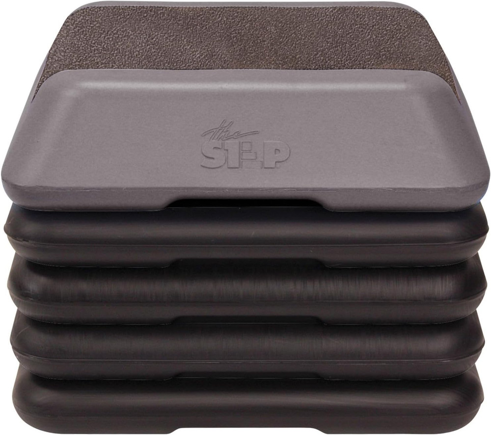 The Step Adjustable High Step Aerobic Platform with 4 Risers, Home Gym Workout E