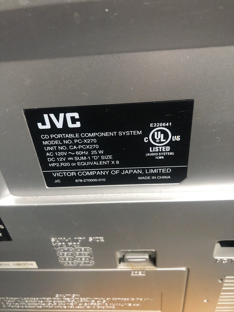 JVC Boombox PC-X270