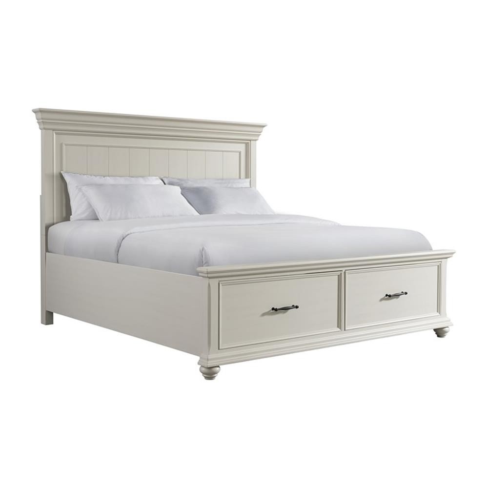 Pemberly Row Transitional King Platform Storage 4PC Bedroom Set