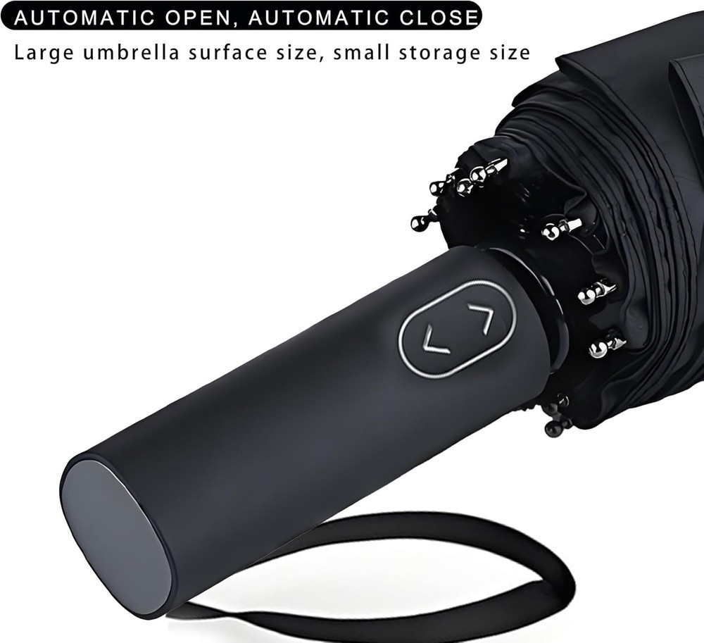 62" Folding Golf Umbrella - Compact, Windproof, Travel Size