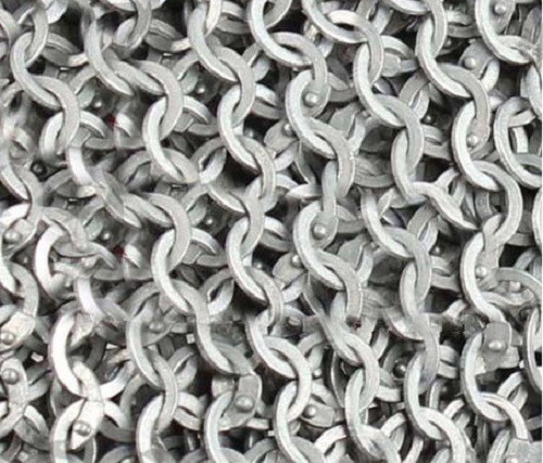 Aluminum Chain mail 10 MM Flat Riveted Haubergeon Half Sleeve Medium Size