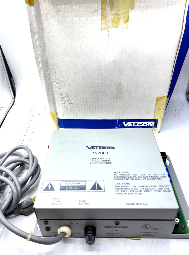 Valcom Integrated Three Zone Page Control V-2003 Working