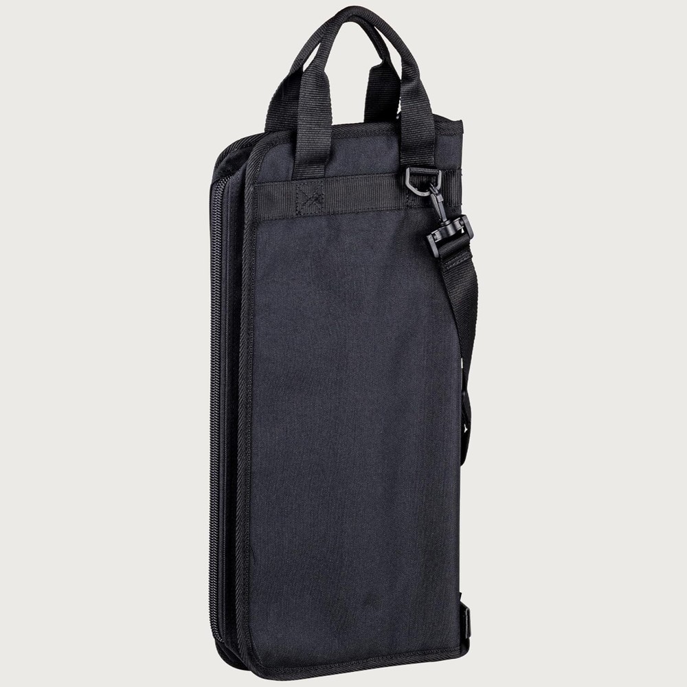 Heavy-Duty Drumstick and Accessory Bag with Adjustable Shoulder Strap - Black