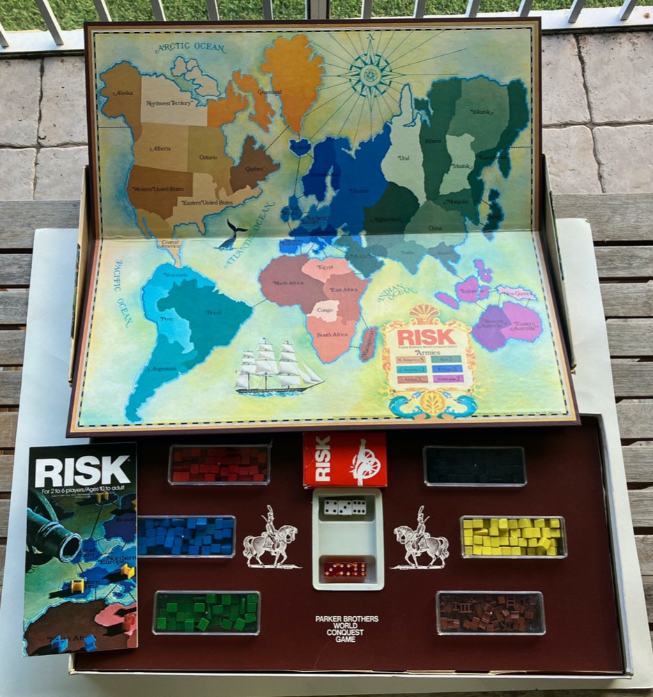 Vintage Parker Brothers No. 44 Risk Board Game