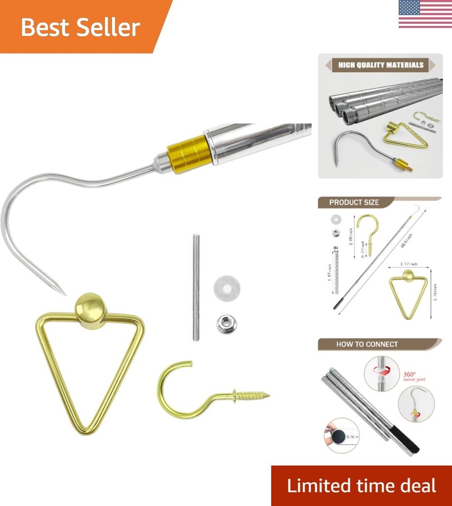 Attic Ladder Pull System Kit,Attic Pull System Hook Set Replacement for Cord ...