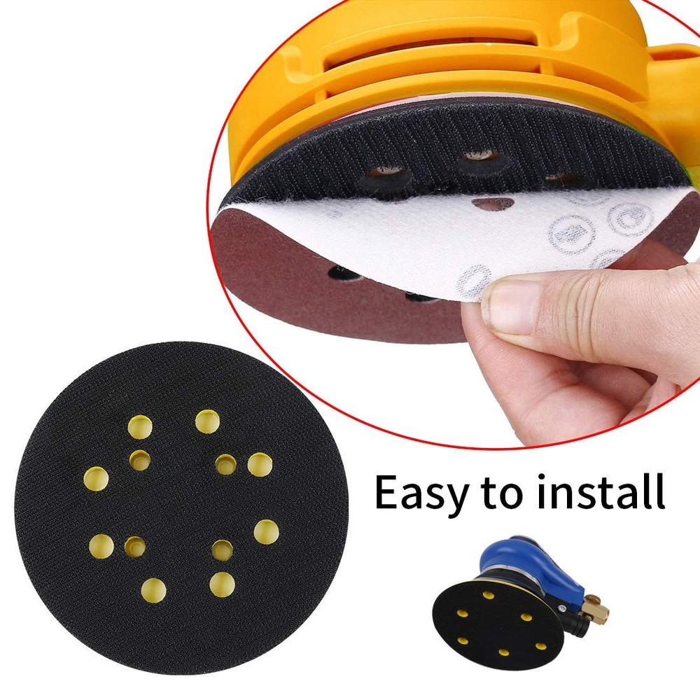 2 Pack 5 Inch Hook and Loop Replacement Pad,5" 8 Holes Universal 2