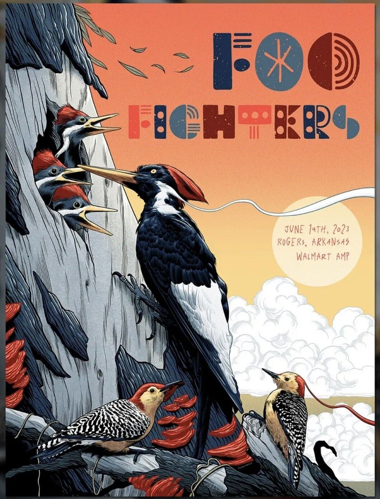 Foo Fighters Poster 6/14/2023 Rodgers AR Signed & Numbered #75 A/E