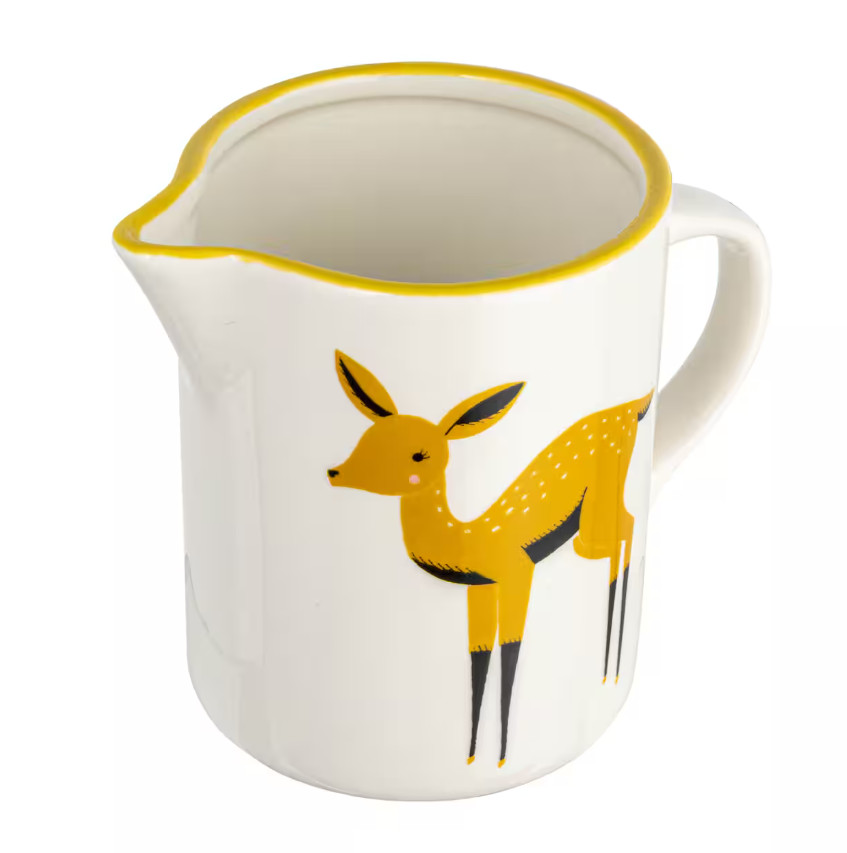 Hello Honey Painted Deer Stoneware Creamer