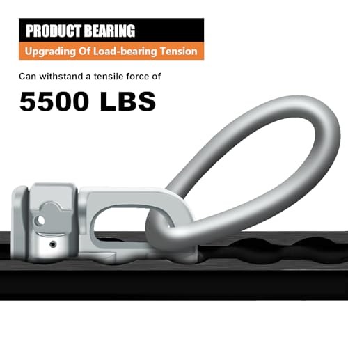 8Pack L Track Double Stud Tie Down Fitting with Pear Link L-Track 8DP Silver