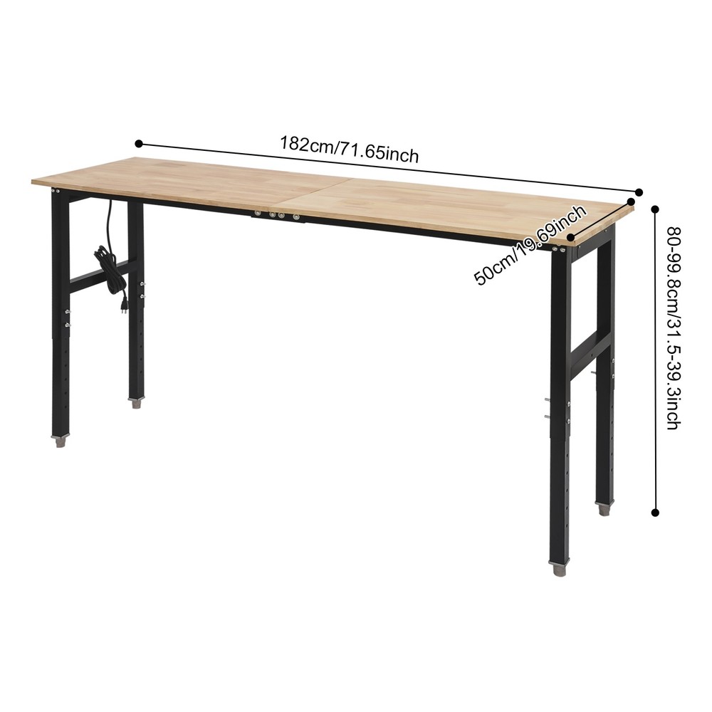 Workbench Heavy Duty Work Bench Adjustable Workbench Freestanding 907kg/2000lbs