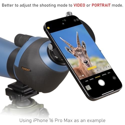 Magnetic Digiscoping Adapter for 2.5" Eyepiece Telescope/Spotting Scope - iPhone