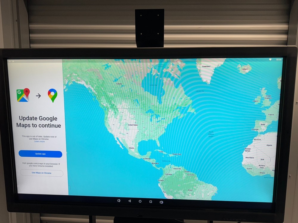 55” Interactive Touchscreen Commercial Display on Motorized Mobile Stand Android