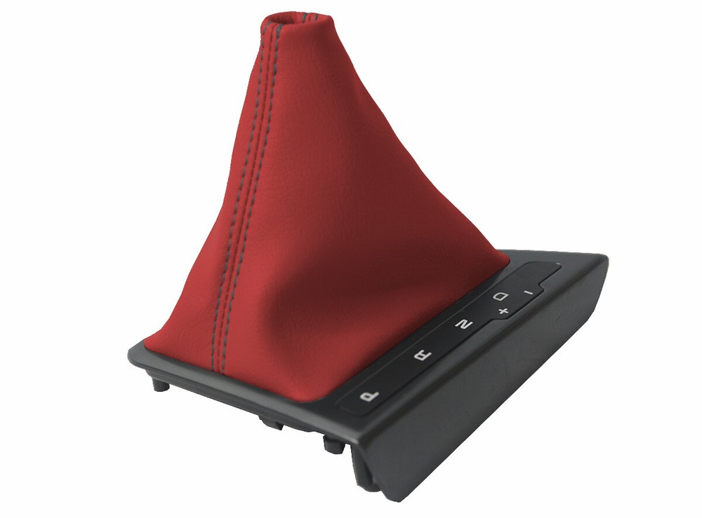 Automatic Shift Boot Cover Leather for Kia Optima 2011-2015 Red Black Stitch