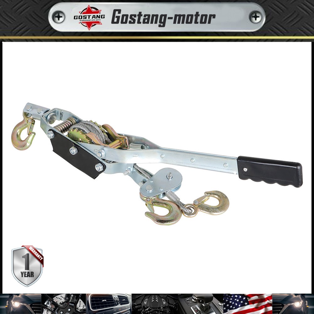 4 Ton Hand Puller Cable Winch Puller Pulling Hand Powerful Rachet Dual Gear