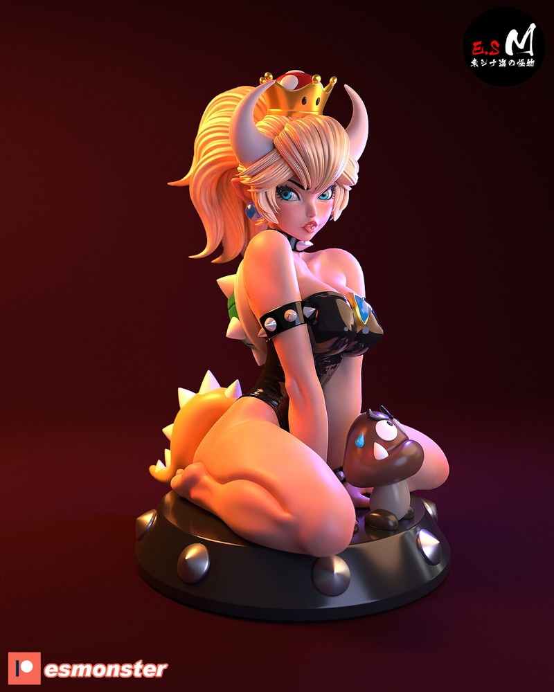 Bowsette 3D Printed Kit Unpainted/Unassembled