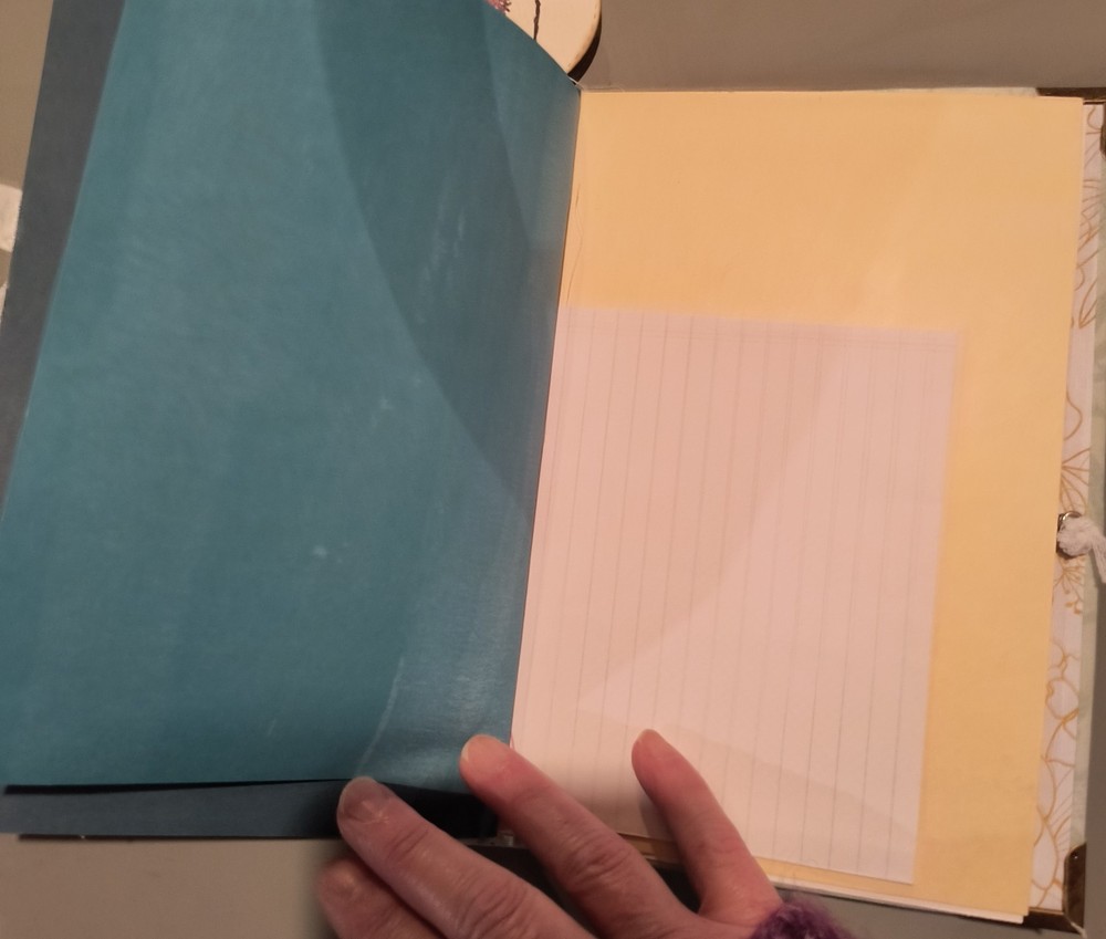 Handmade fabric covered junk journal