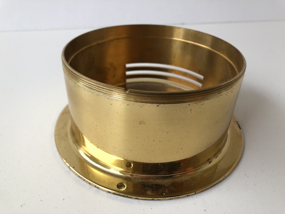 Vintage Solid Brass Marine Bulkhead Casing for Barometer