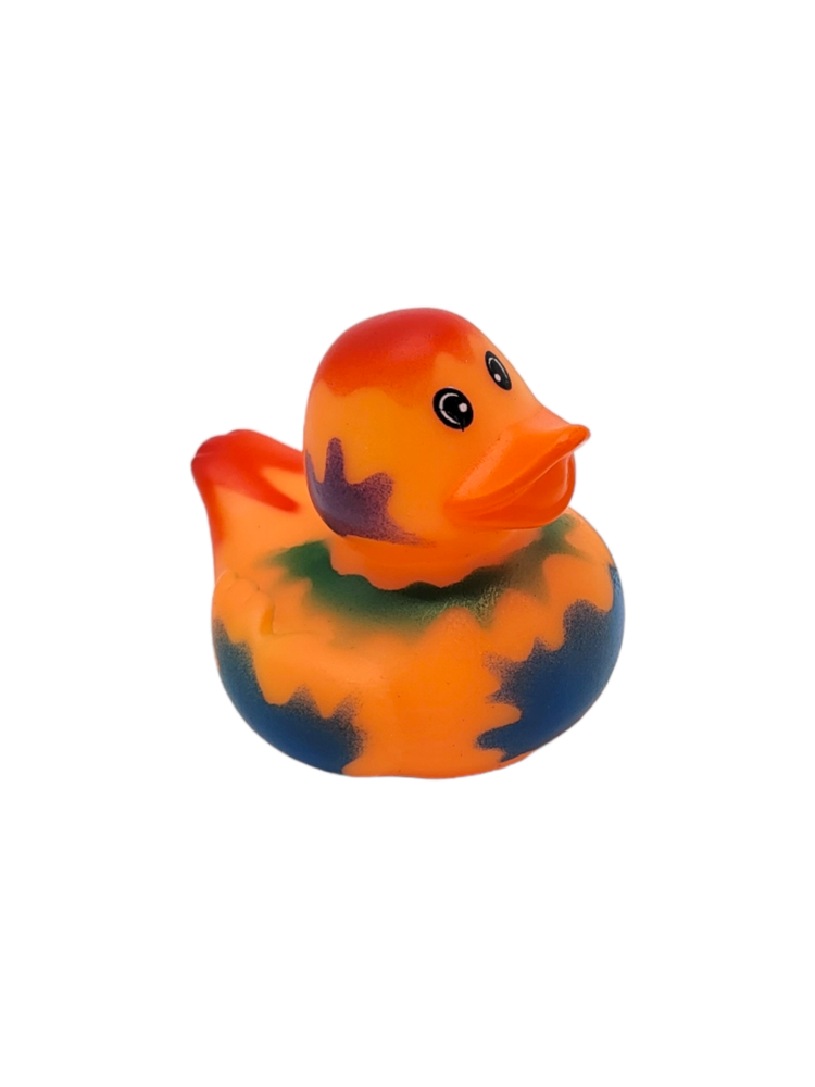 Splat Rubber Duckies (2") Standard Size. (12 Pack) Colorful Paint Splashed Duck