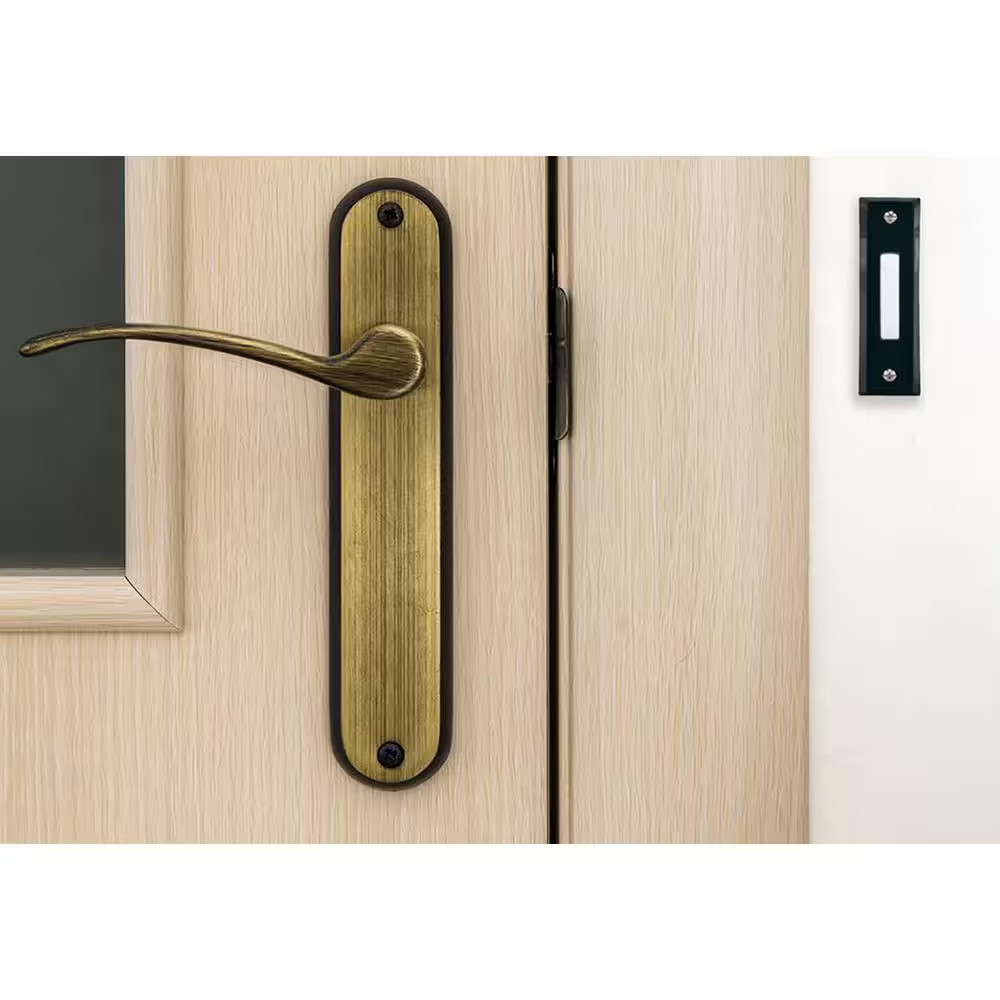 Wired Doorbell Push Button, Black